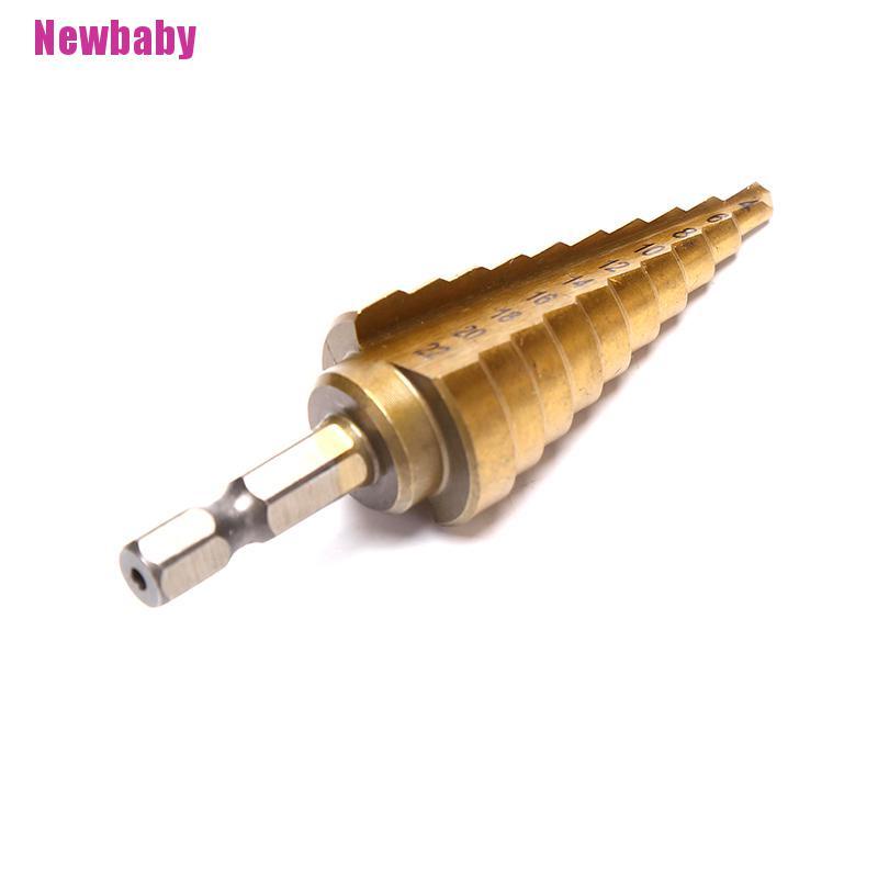 Mũi khoan lỗ hình nón chân lục giác 4-22MM HSS bằng titan