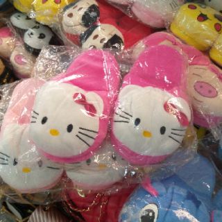 Combo 2 Dép bông kitty mẹ bé