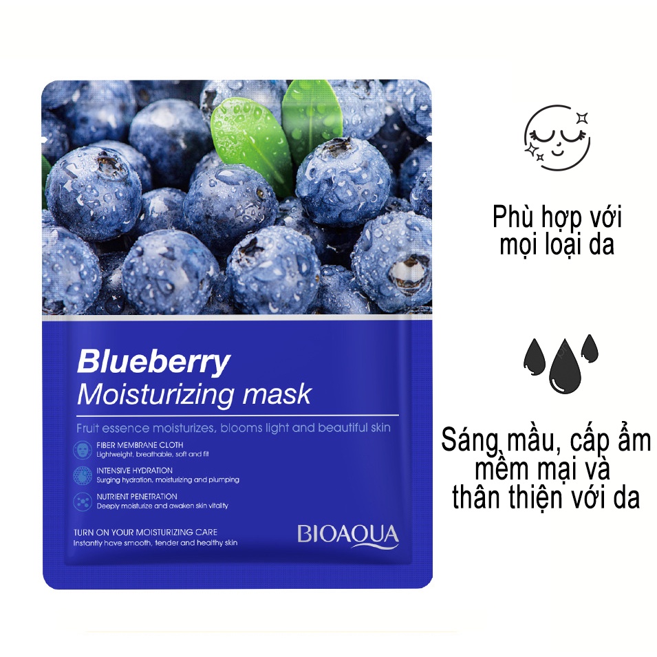 Combo Mix 8 cái Mặt nạ trái cây dưỡng ẩm cấp ẩm làm trắng sáng dịu nhẹ tinh chất thiên nhiên MOCCO nội địa trung BQMN013