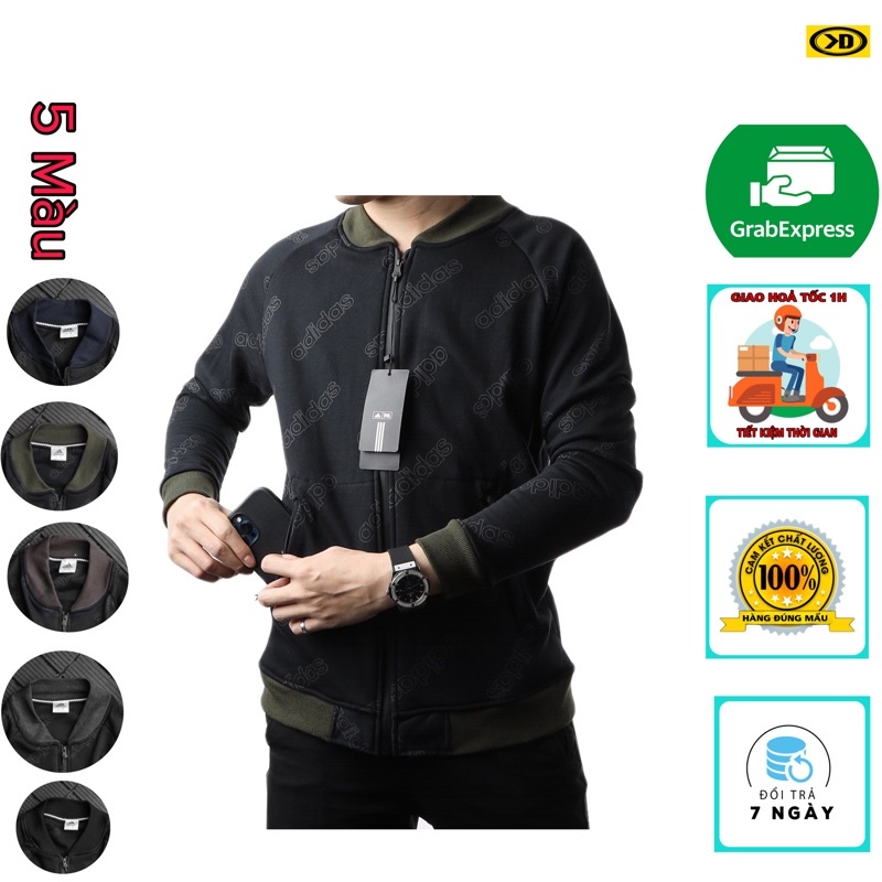 Áo khoác nam áo khoác bomber nam áo khoác nỉ from rộng 2 túi áo khóa bên cao cấp Dangkhoi 90