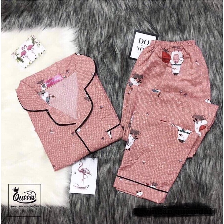 Bộ Pijama Thu Đông Quần Dài Áo Dài Cho Nữ Đủ Màu Sắc | BigBuy360 - bigbuy360.vn