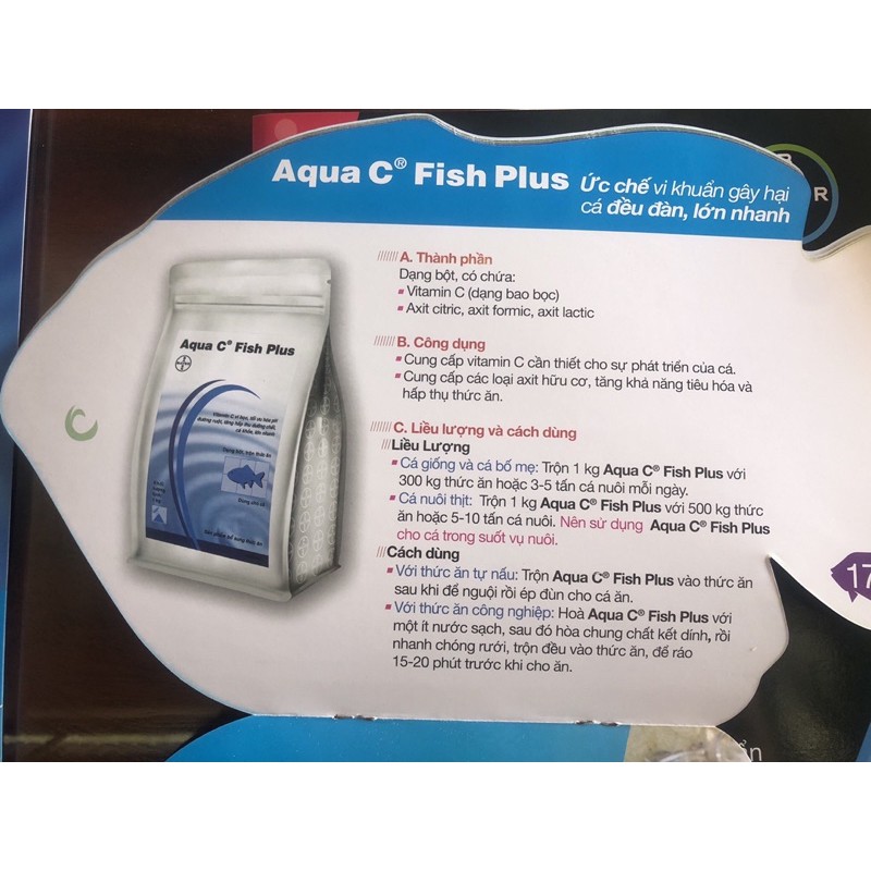 Vitamin C - Aqua C Fish Plus- bayer - cá cảnh