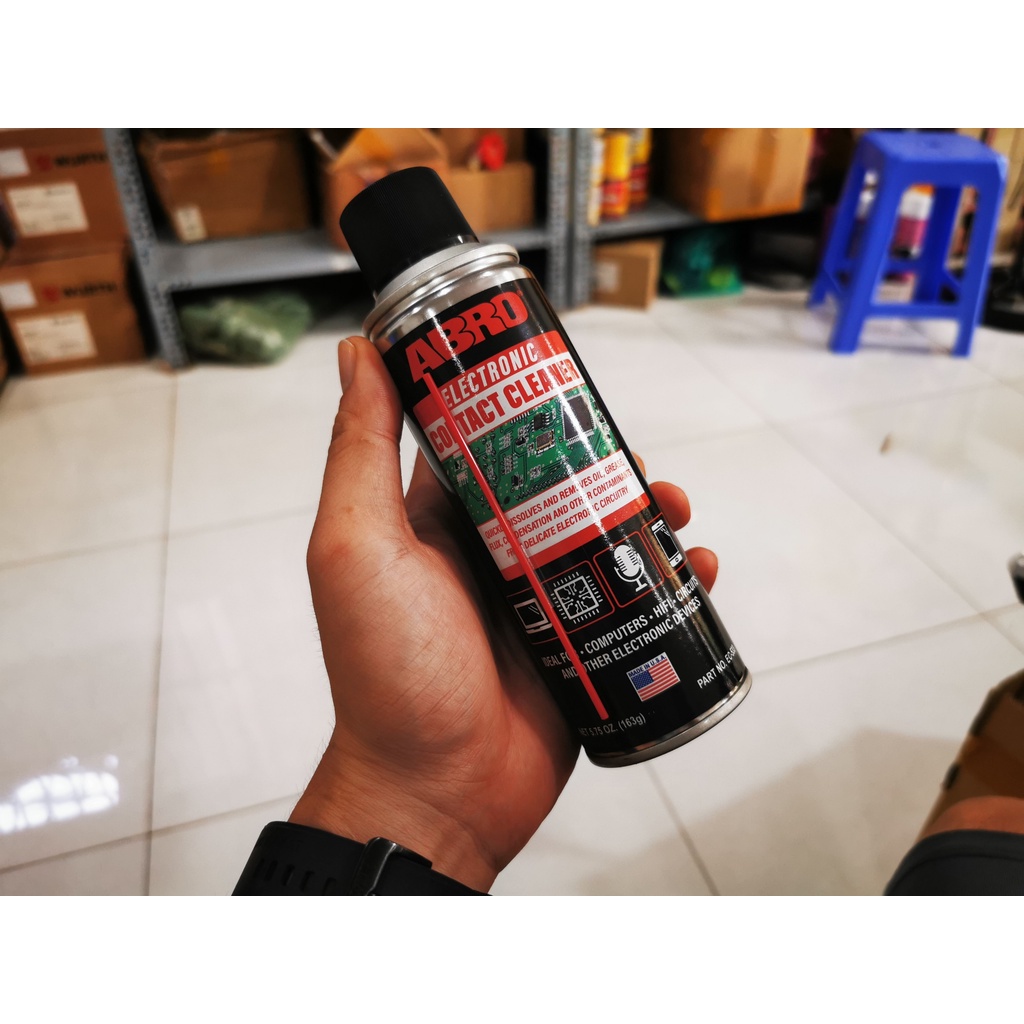 Chai Xịt Vệ Sinh Tiếp Điểm Điện Tử Chính hãng ABRO Electronic Contact Cleaner 533 163g