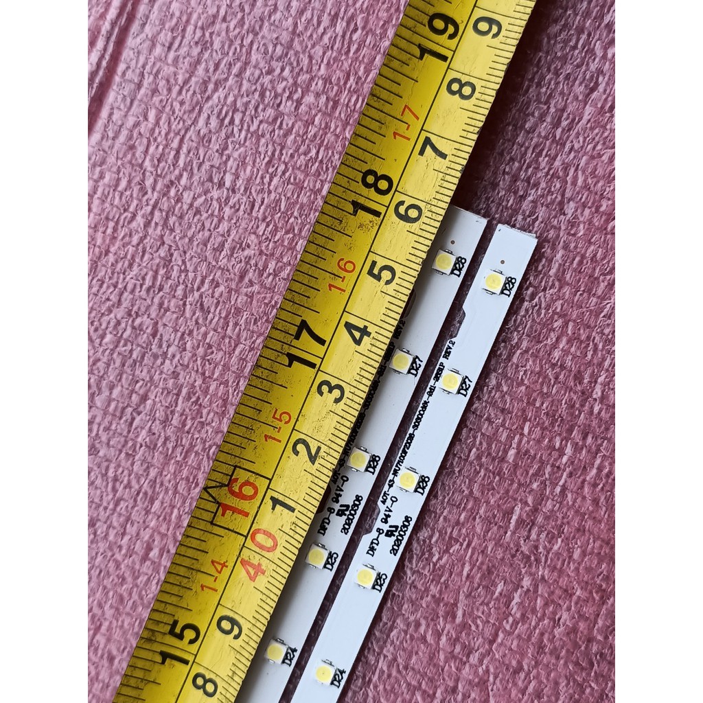 THANH LED TIVI SAMSUNG 43NU7100 43NU7300 43RU7200 43N5500 HÀNG MỚI 100% BỘ GỒM 2 THANH LED VIỀN, MỖI 28 BÓNG 6V