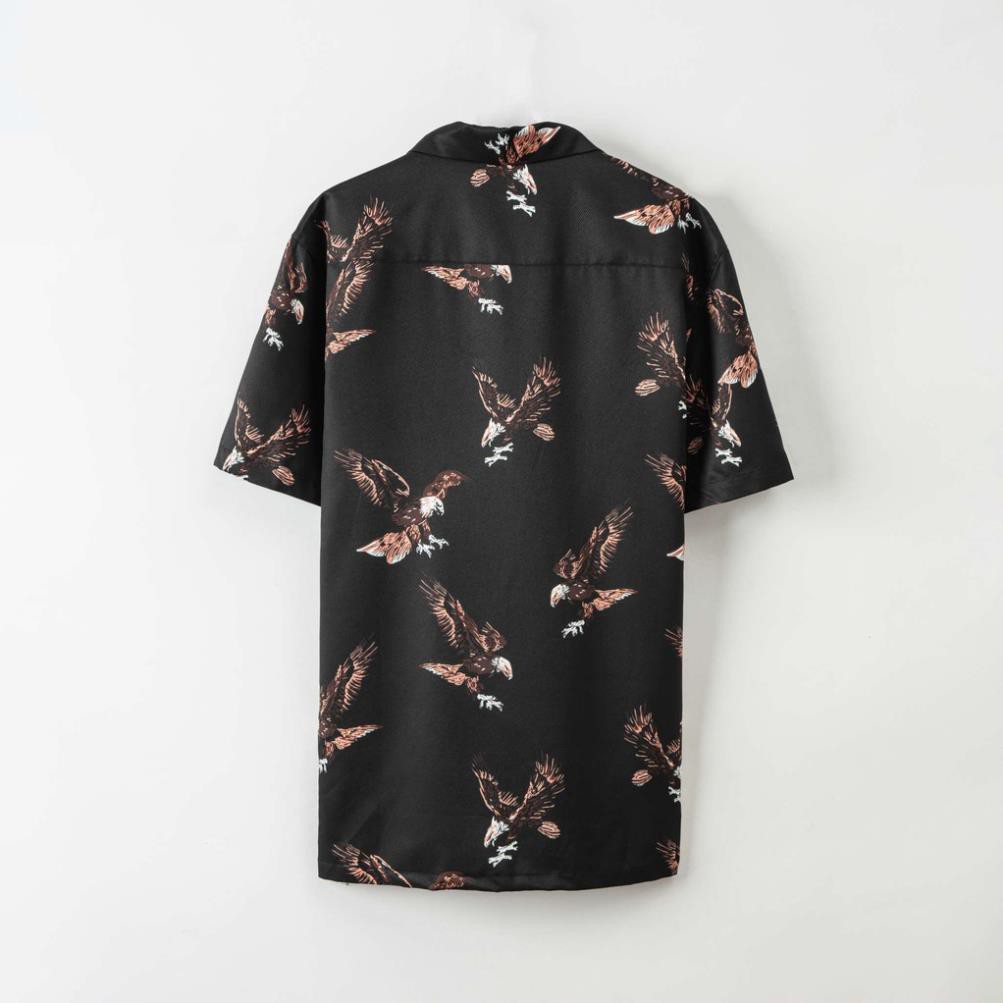 Áo sơ mi nam họa tiết chim đại bàng Eagle Chất lụa thoáng mát - FEAER DENIM