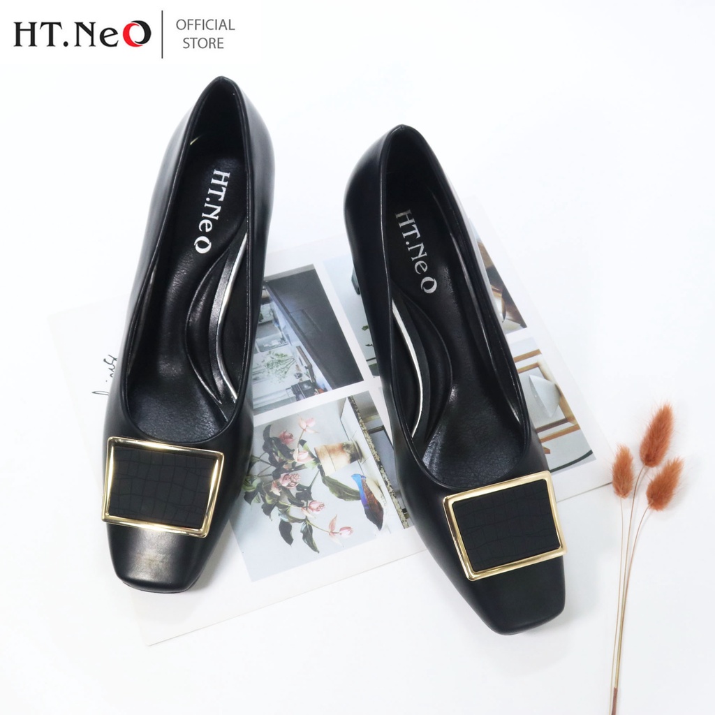 Giày cao gót nữ HT.NEO da bò thật êm mềm ,Gót cao 7cm ,thiết kế phong cách basic nhẹ nhàng ,sang trọng GC20