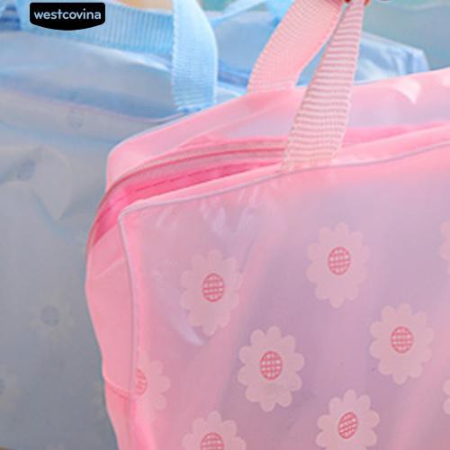 Túi giặt khóa kéo chống thấm in hoa xinh xắn