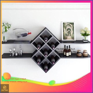 (Free Ship có hình thật) Kệ gỗ trang trí treo tường để rượu 435k Nội Thất Ngọc Thịnh Đồng Nai