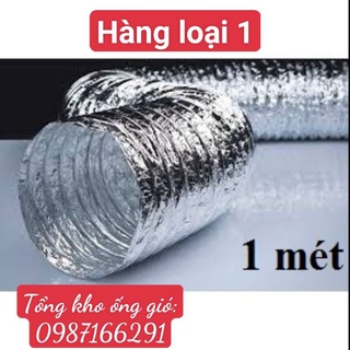 ống gió sun bạc 1m phi 100-160 x1m lõi thép