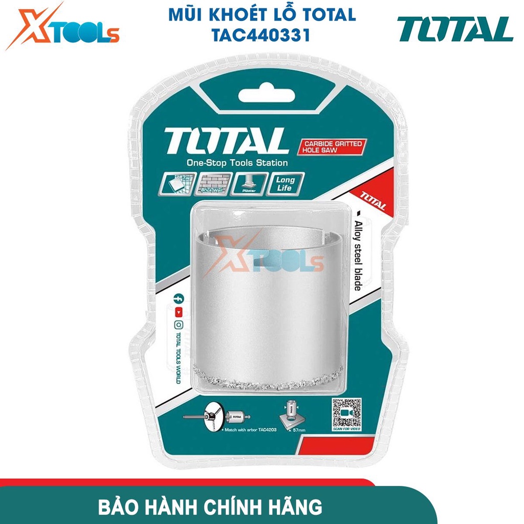 Mũi khoét gỗ tròn phi 33-83mm Total chất liệu yg8c-a3 phù hợp với TAC4203 - [xtools][chính hãng]