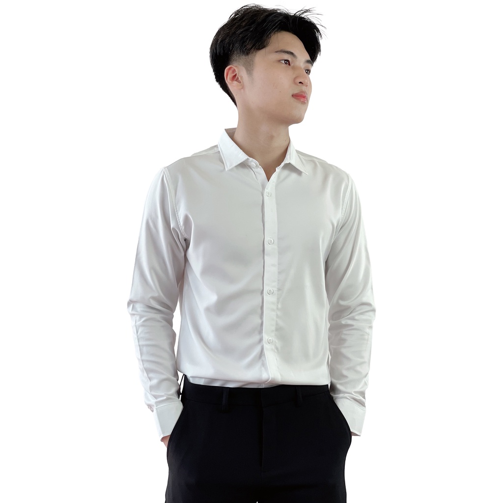 Áo sơ mi nam tay dài đi học, đi làm công sở 4YOUNG SM1 | BigBuy360 - bigbuy360.vn