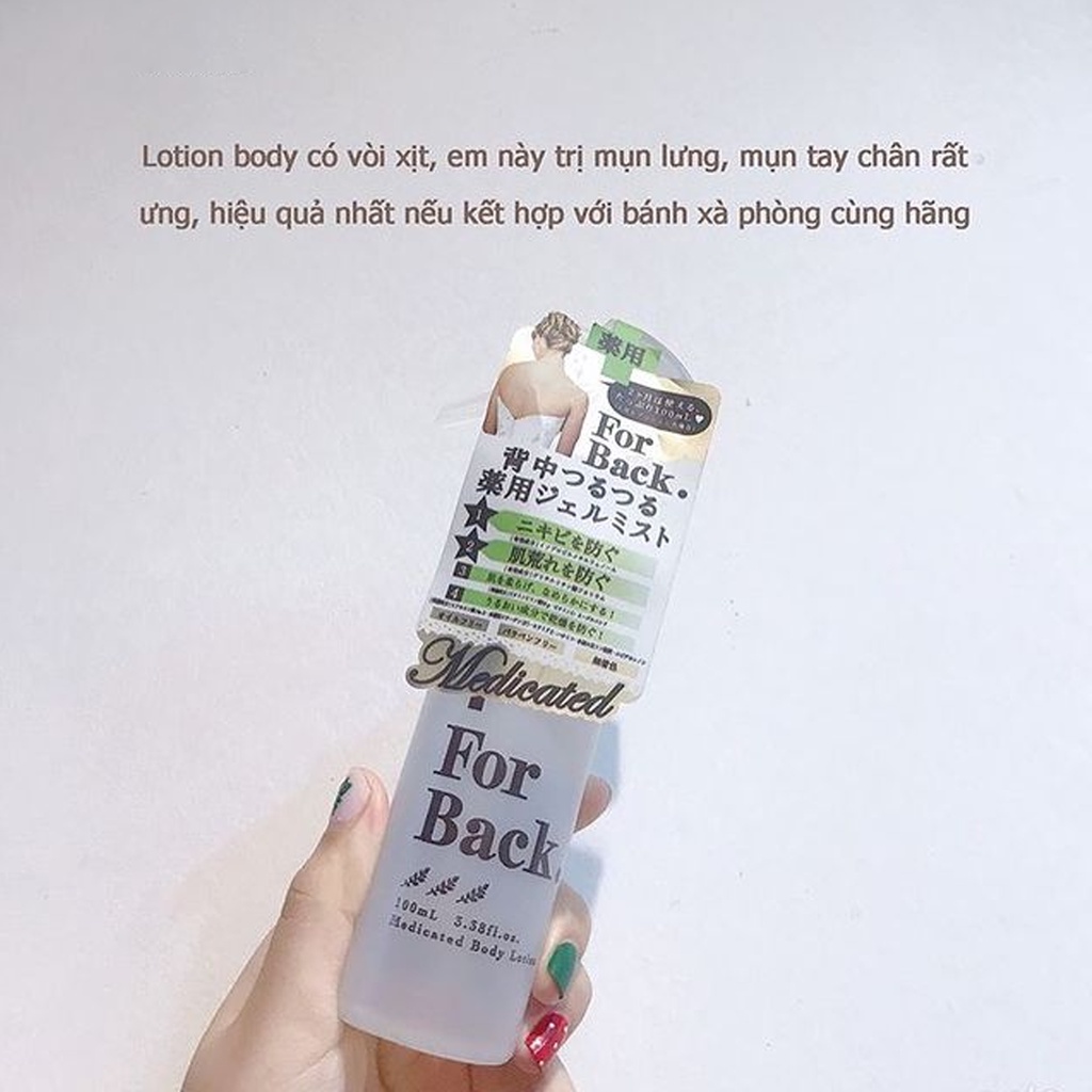 Xịt Làm Giảm Mụn Lưng Pelican For Back 100ml Medicated Body Lotion NORI | BigBuy360 - bigbuy360.vn