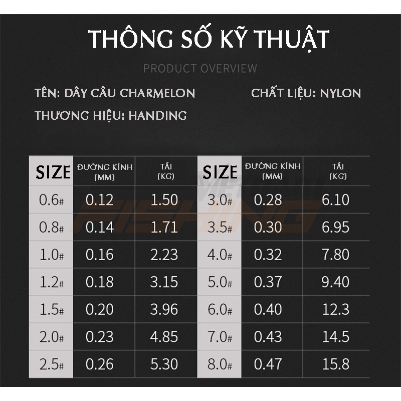 Dây Câu Handing Charmelon-Ngon,Bổ,Rẻ