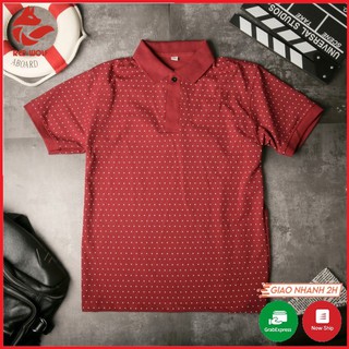Áo phông cổ bẻ, áo thun nam polo chấm bi dáng ôm body