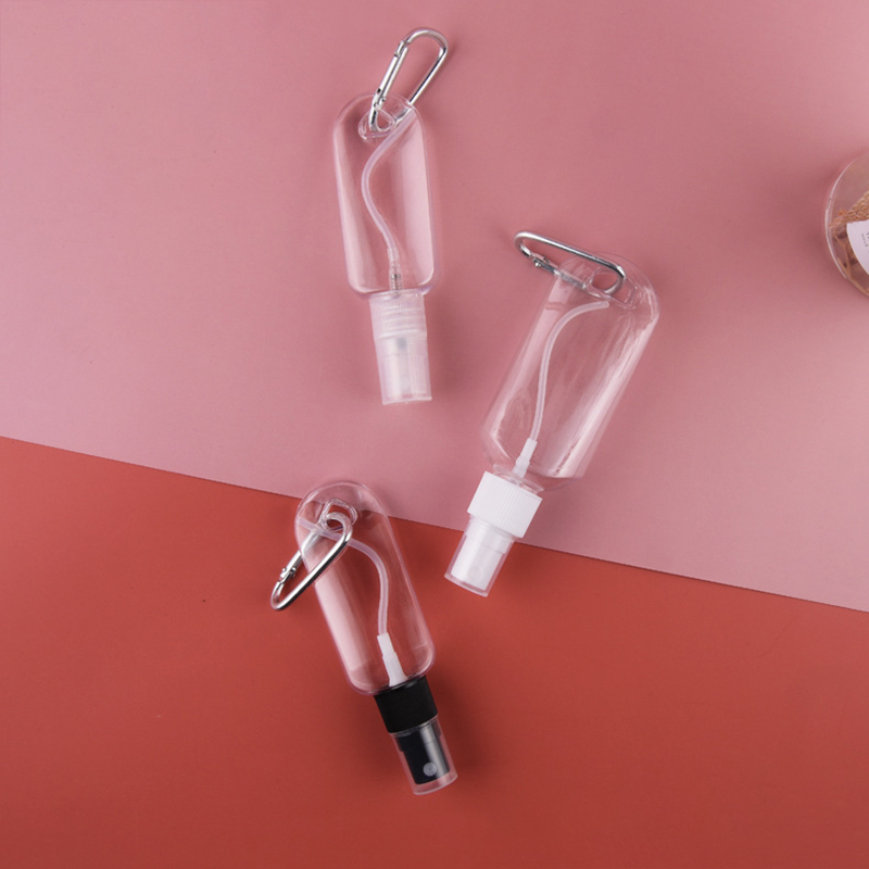 Chai đựng nước rửa tay cồn xịt mini tái sử dụng được 30ml 50ml có móc khóa mang theo dành cho du lịch