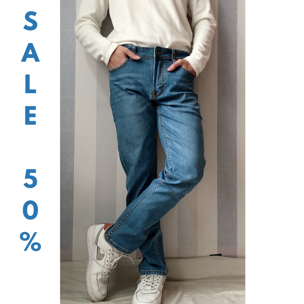Quần bò nam 831 884.3 dáng Slim fit-chất liệu denim-co dãn nhẹ-HÀNG VIỆT NAM XUẤT KHẨU