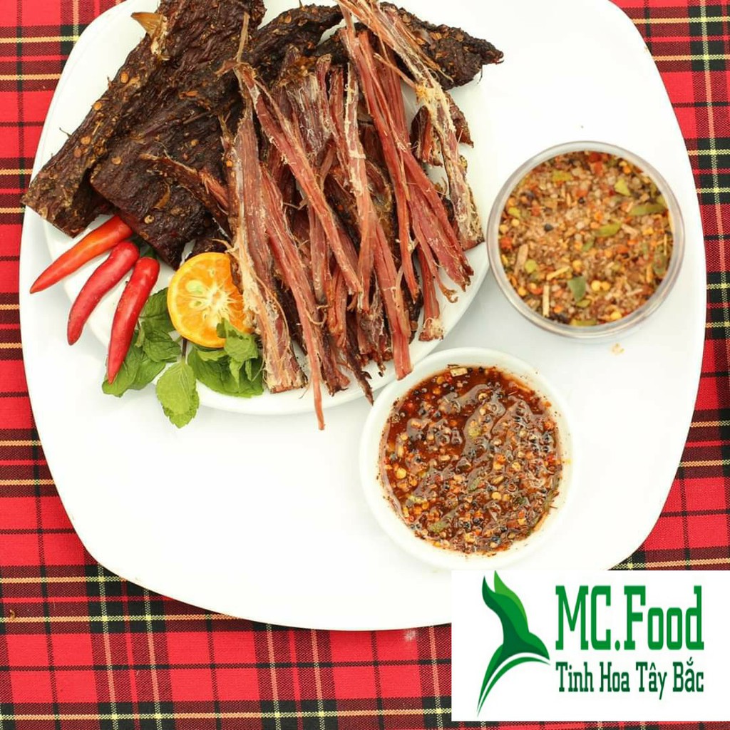 500gr Thịt Trâu Gác Bếp Ngon chuẩn Vị Tây Bắc - MC.Food (TẶNG KÈM CHẲM CHÉO)