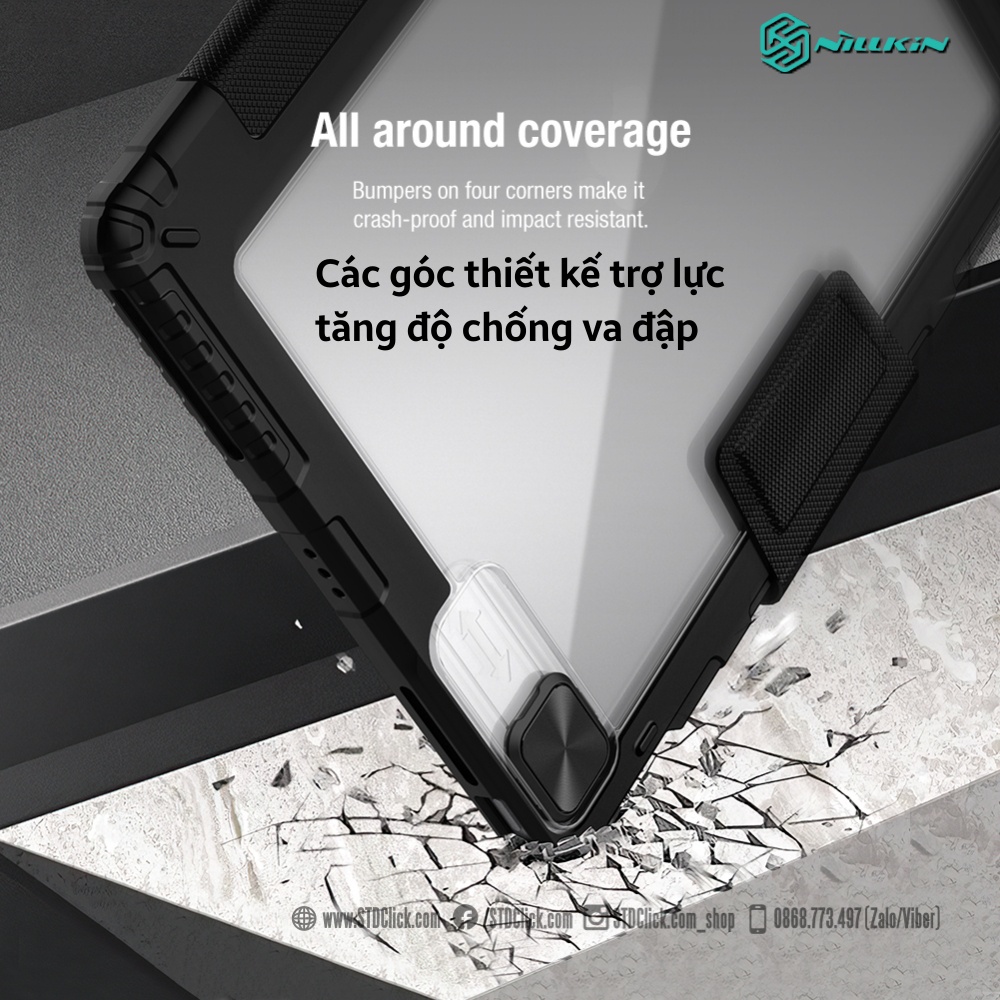 BAO DA IPAD PRO M2 12.9 2022 - M1 12.9 2021 - 12.9 2020 NILLKIN BUMPER PRO CAMSHIELD CHÍNH HÃNG