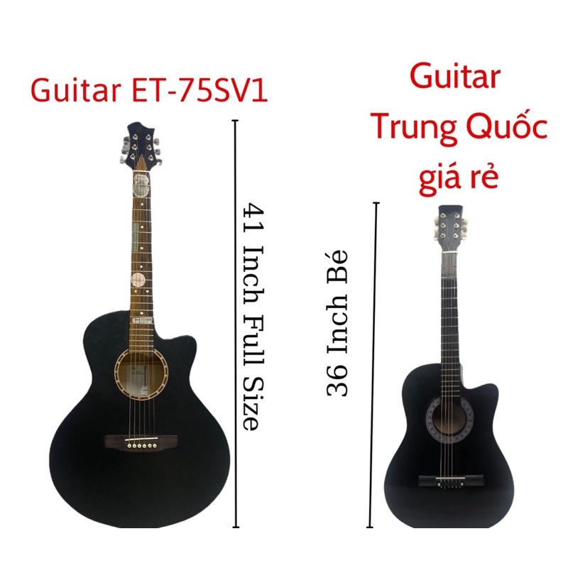 Đàn Guitar Acoustic AC-15 Có Ty Chỉnh Cần 2 Chiều Tặng Kèm 15 Món Phụ Kiện Bảo Hành 5 Năm