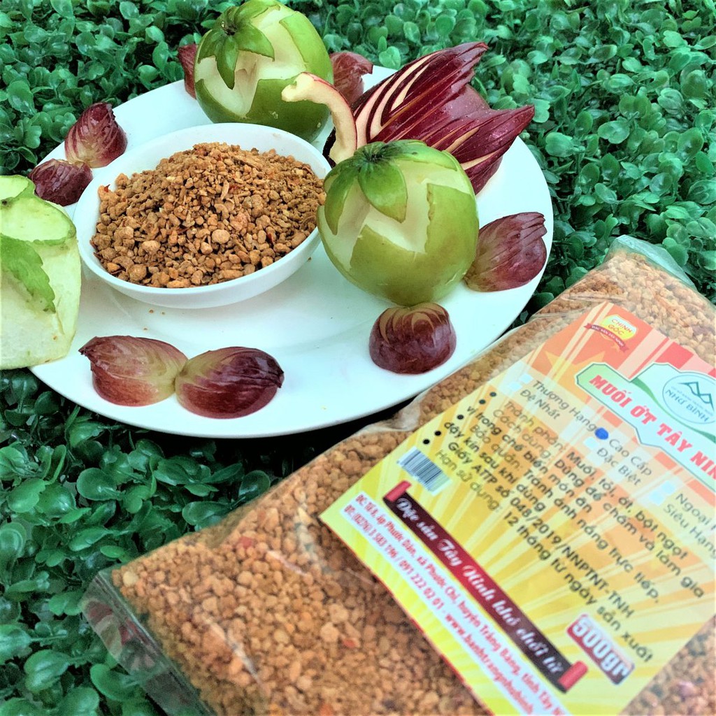 [500GR] Muối Ớt Tây Ninh CAO CẤP Như Bình [LÒ TỰ BÁN] Ngon Cay Đậm Đà (Ăn Chay OK) - Dùng Chấm Trái Cây, Ướp Thịt Cá