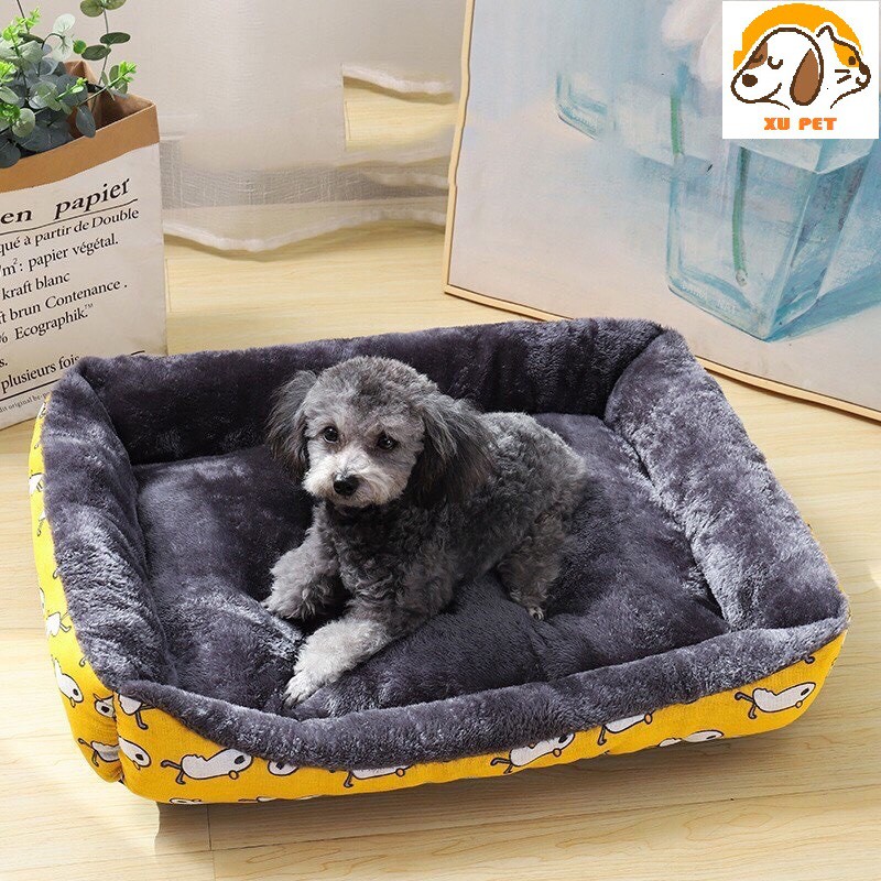 [Mã 252FMCGSALE giảm 8% tối đa 100k đơn 500K] Đệm Nằm Cho Chó Mèo Lót Lông Hình Chữ Nhật Chống Xê dịch