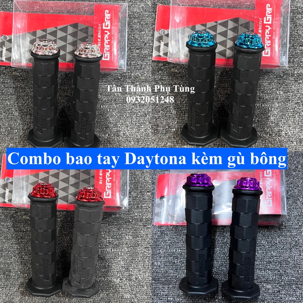 Bao tay Daytona mẫu ô vuông kèm gù Bông đủ màu