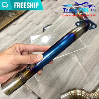 Cổ pô titan 2 khúc gắn wave sirius.