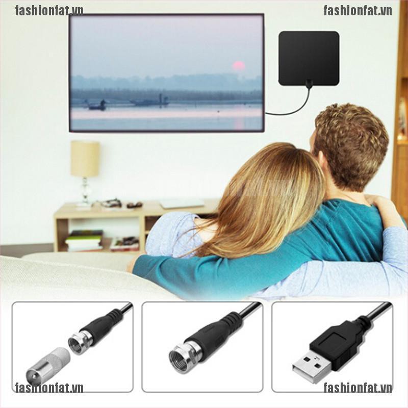 Anten bản dẹt cho HDTV kỹ thuật số TVFox VHF UHF DVB trong nhà bán kính 50 dặm chuyên dụng