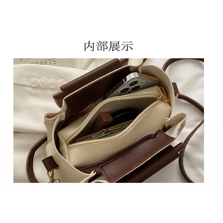 Túi Xách JASMIN NOIR Da PU Màu Tương Phản Thời Trang Cho Nữ