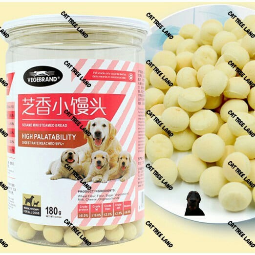 BÁNH THƯỞNG SESAME VEGEBRAND CHÓ MÈO, BÁNH QUY BƠ SỮA (SNACK MÈO, CHÓ ĂN VẶT) - THỨC ĂN CHÓ CON PUPPY