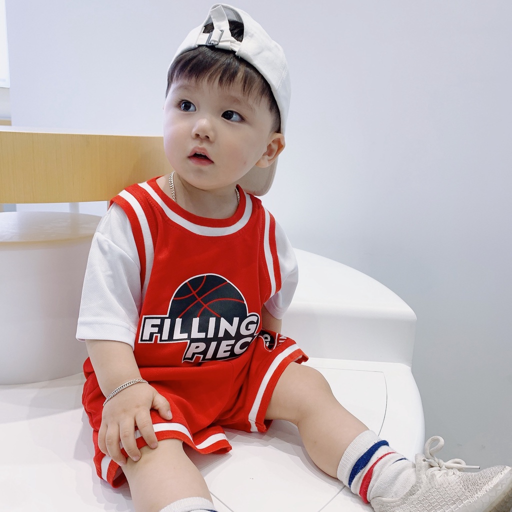 Bộ thể thao Filling cho bé trai bé gái phong cách bóng rổ 2 màu B71-21210