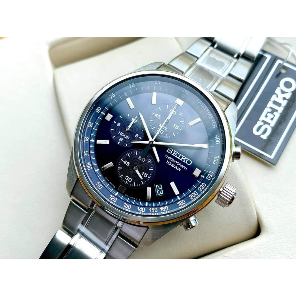 Đồng hồ nam chính hãng Seiko Chronograph SSB377P1 - Máy quartz pin - Kính khoáng cường lực