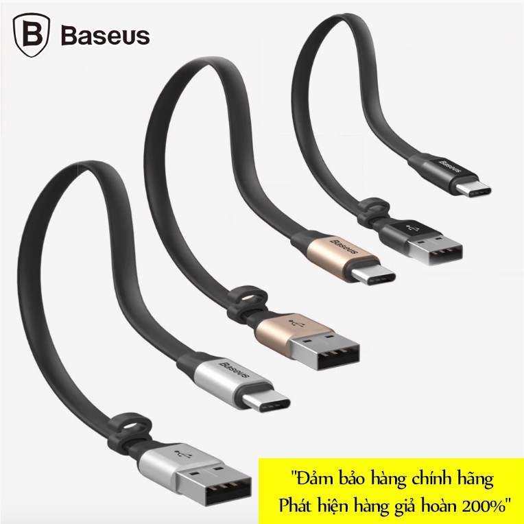 Cáp sạc và truyền dữ liệu tốc độ cao Baseus USB Type C (23cm, hỗ trợ Quick charge 3.0)