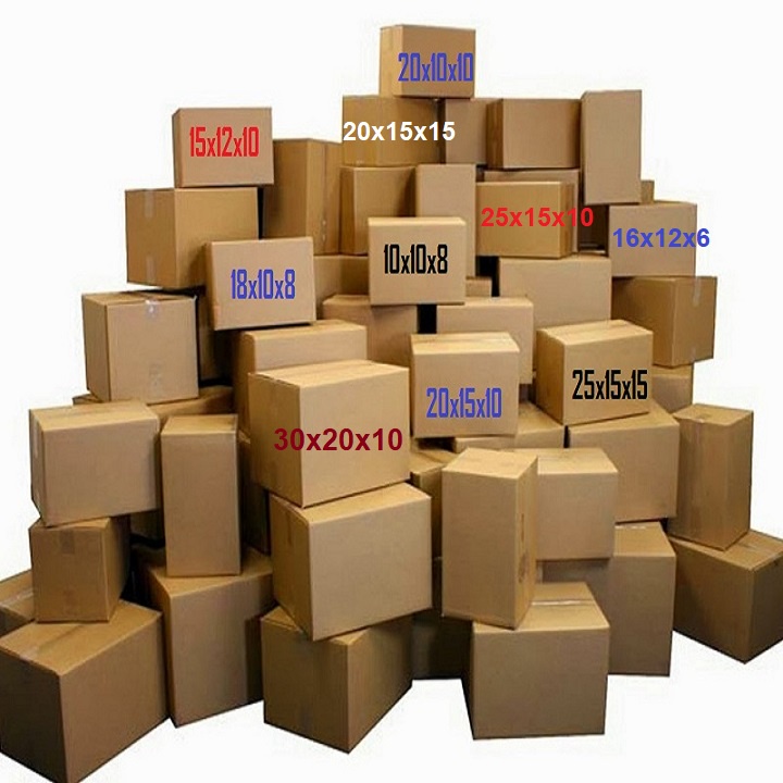 hộp carton đóng hàng đầy đủ kích thước giá rẻ - giao hàng hỏa tốc trong ngày