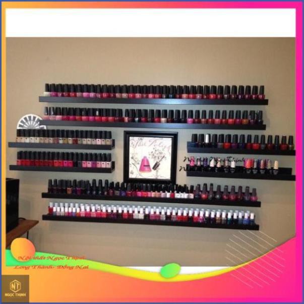 Kệ Nail treo tường - Kệ để sơn móng tay gỗ lõi xanh chống ẩm (như hình) chọn mầu Nội Thất Ngọc Thịnh Đồng Nai