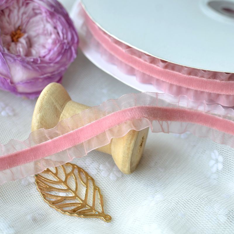 Cuộn Dây Ruy Băng 1m Bằng Vải Nhung Co Giãn Trang Trí Vòng Cổ
