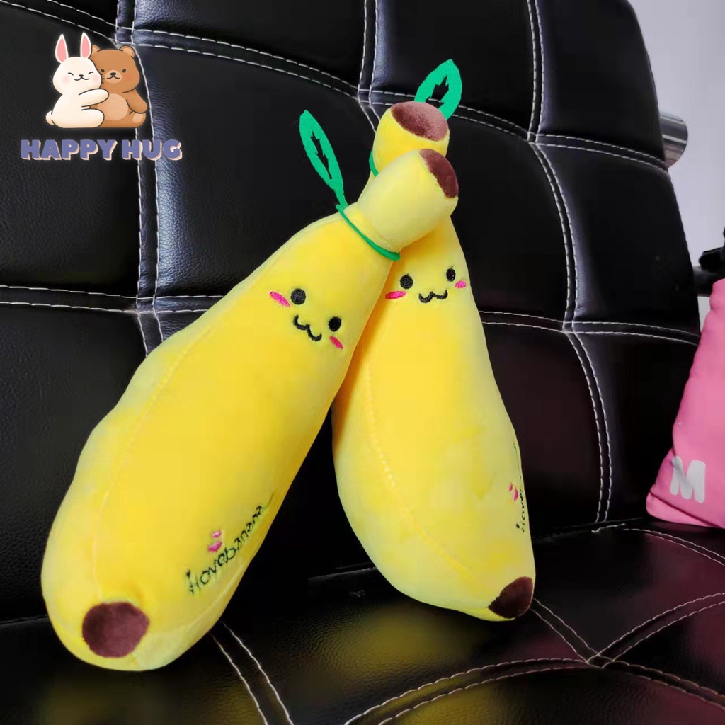 Thú nhồi bông, gối ôm hình quả chuối dễ thương Size 35cm, gấu bông cao cấp - Happy Hug