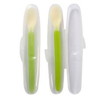 Thìa ăn kèm hộp Combi màu xanh/ cam