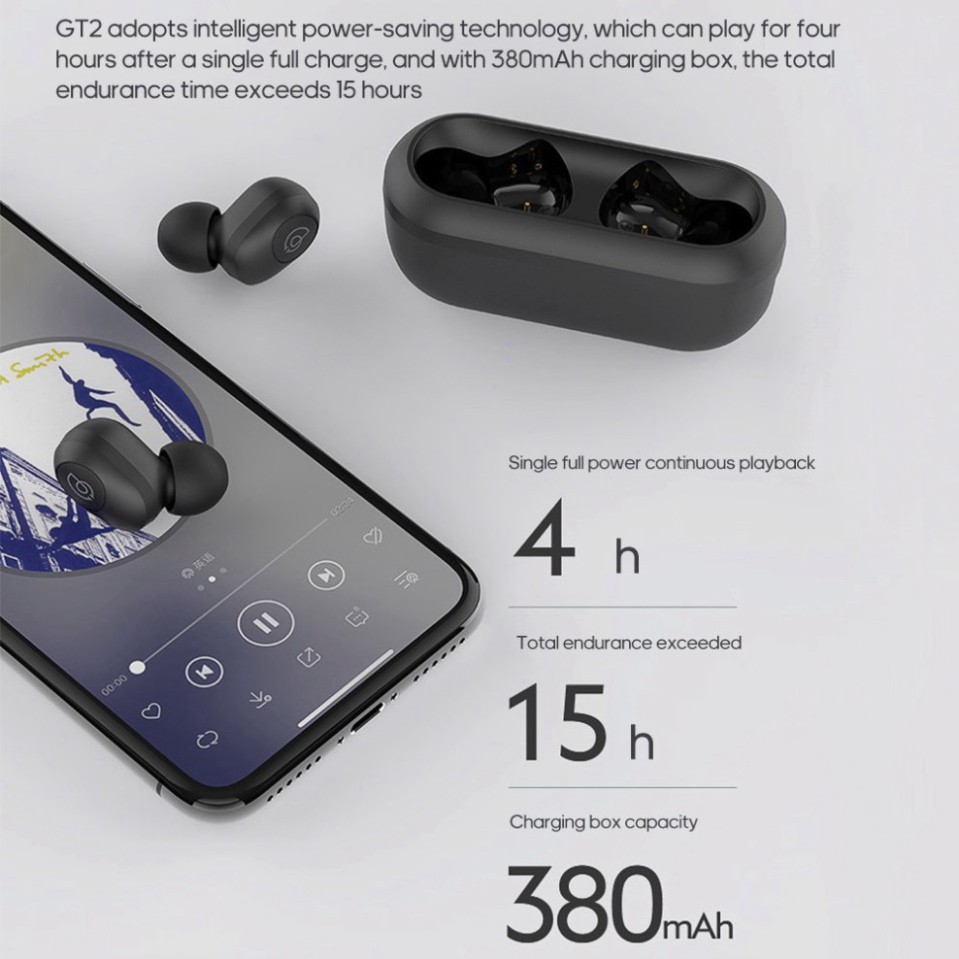 GIÁ SẬP SÀN Tai nghe bluetooth không dây thể thao Xiaomi Haylou GT2 TWS BT5.0 cách âm tiện dụng chất lượng cao GIÁ SẬP S