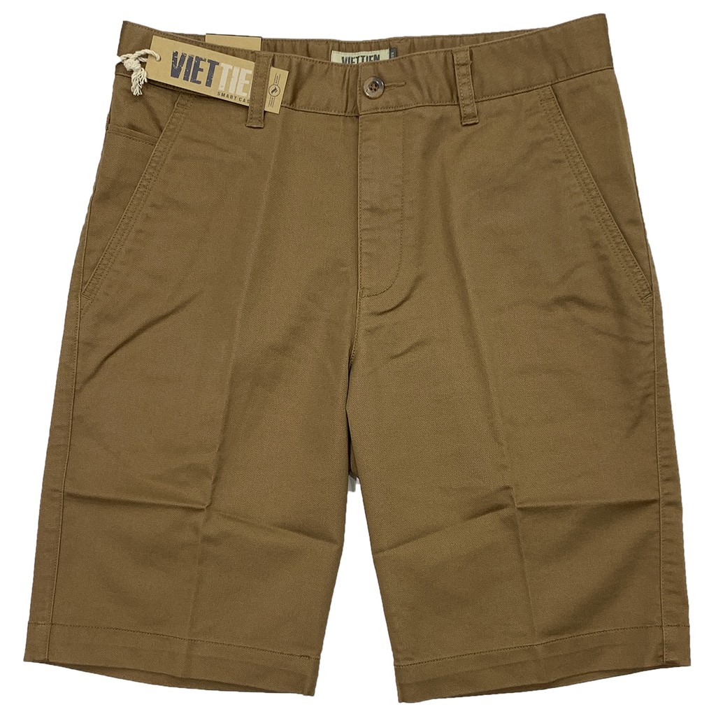 Quần short nam kaki Việt Tiến màu nâu 6P8031