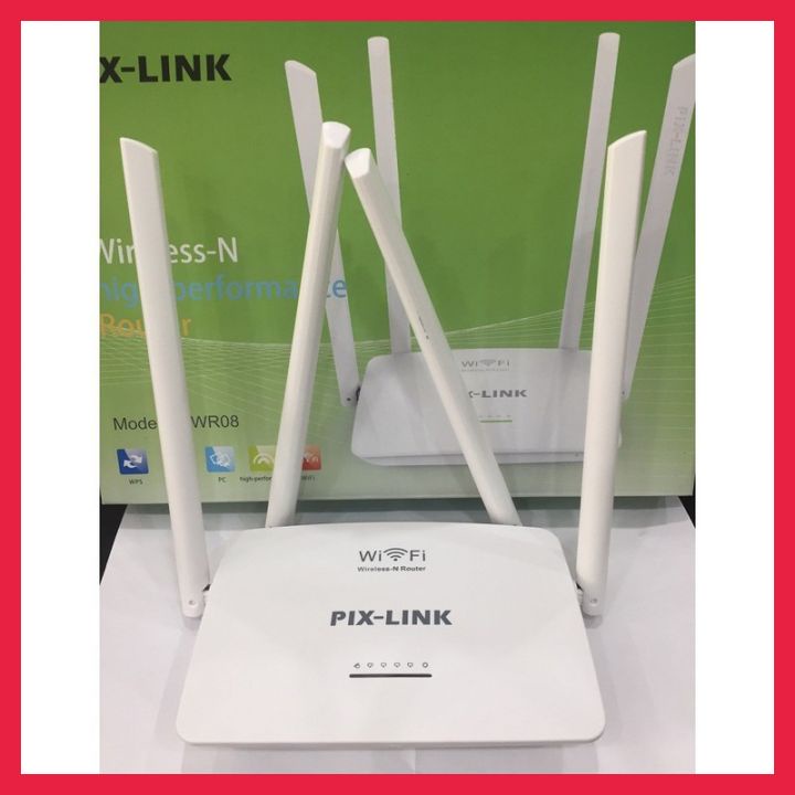 Bộ kích sóng wifi 4 râu PIX LINK WR08 cực mạnh Tăng Sóng WifiKích Wifi Bộ Tiếp Nối Sóng Wi-Fi