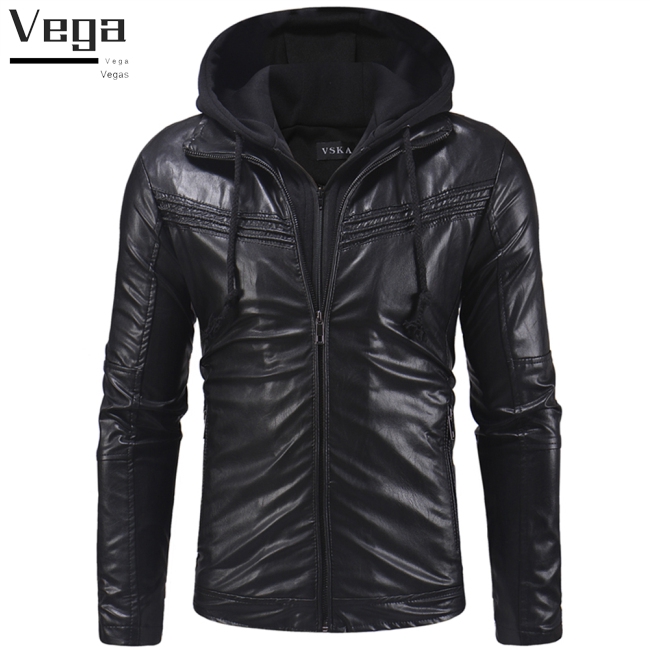 Áo khoác da có nón trùm đầu phong cách năng động trẻ trung dành cho nam | BigBuy360 - bigbuy360.vn