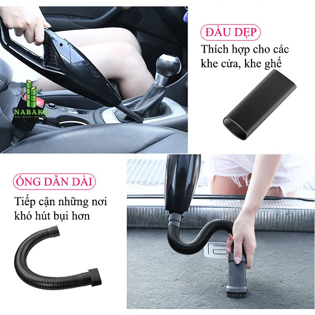 [HÚT CỰC MẠNH] Máy Hút Bụi Cầm Tay Mini Không Dây và Có Dây Cho Ô Tô và Gia Đình M01 - Automatik