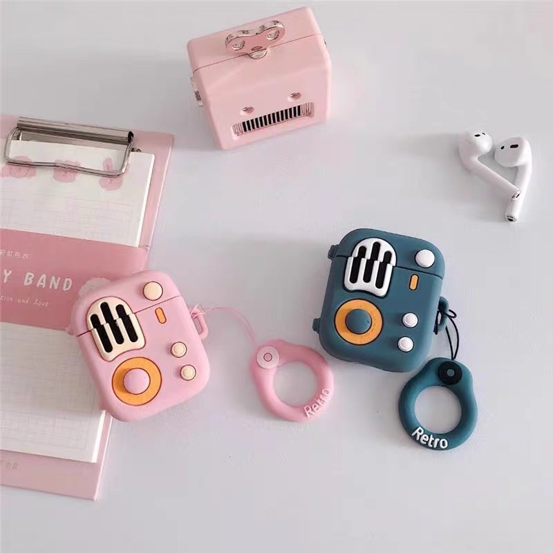 Vỏ bảo vệ tai nghe bluetooth Airpods 2/pro bằng Sillicone dẻo, ốp Case cute