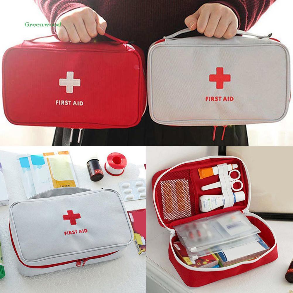 Green❤ First Aid Bag Emergency Home Outdoor Treatment Survival Medical Rescue Pouch