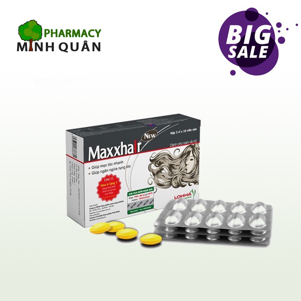 Viên uống MAXHAIR giảm rụng tóc