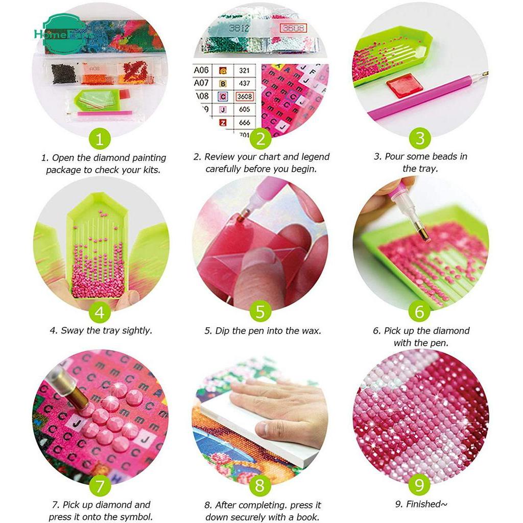 Tranh Đính Đá 5d Tự Làm 30cm X 30cm Trang Trí Nội Thất