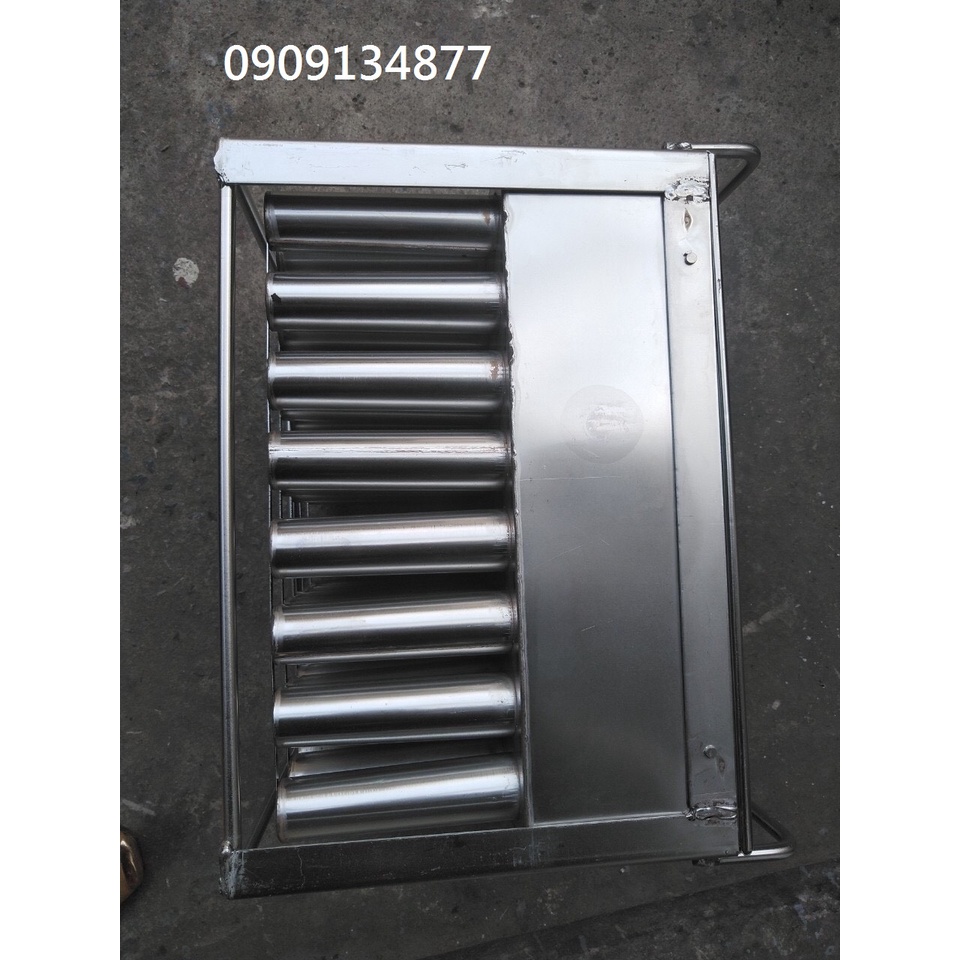 Khuôn kem ống 4 lỗ, khuôn làm kem đậu, khuôn kem ống bằng inox, khuôn kem que, khuôn kem tràng tiền