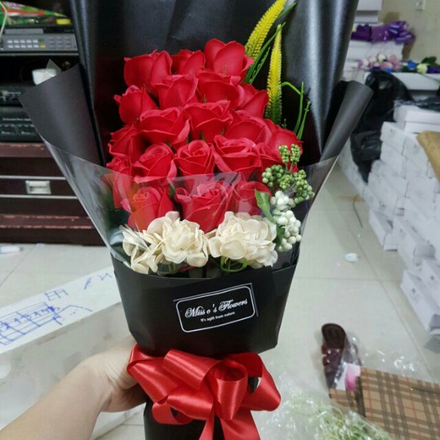 Bó hoa hồng sáp vĩnh cửu
