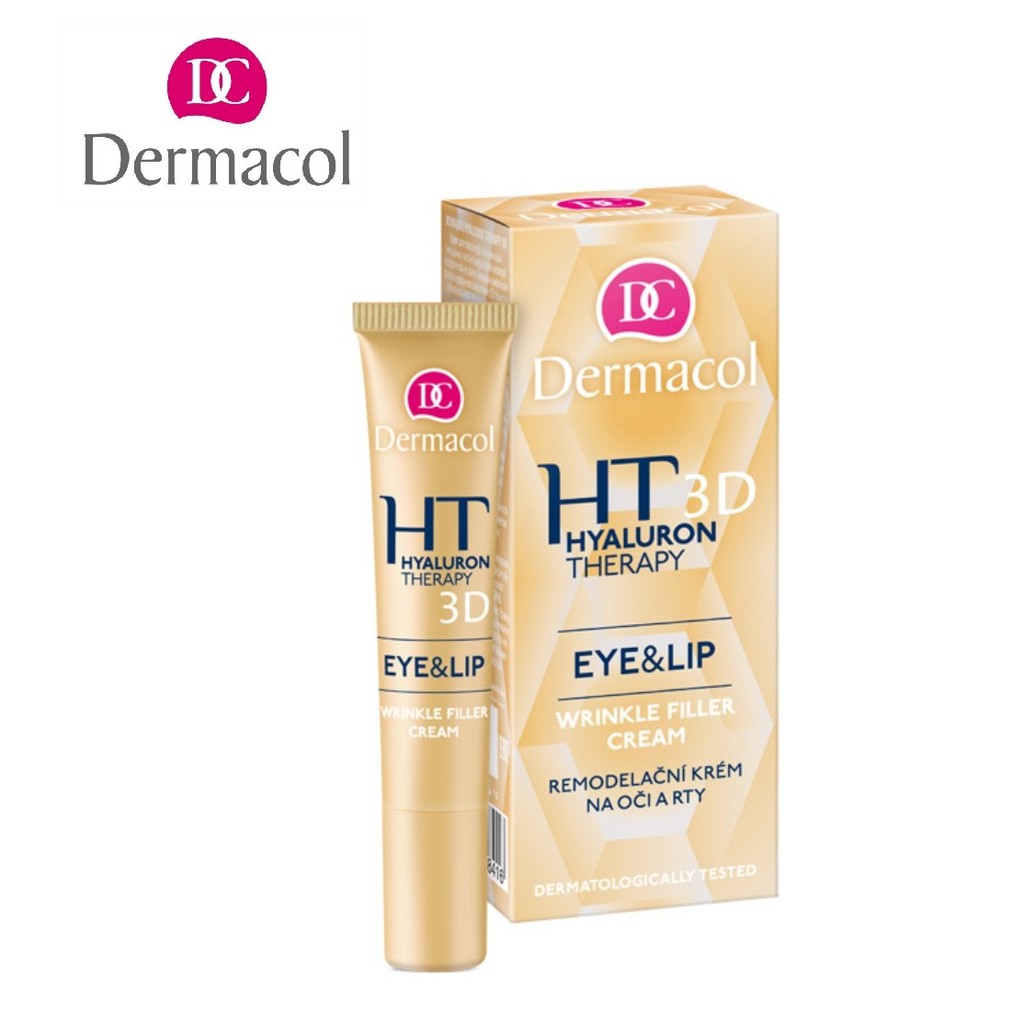 Kem chống nhăn vùng mắt và môi Dermacol HT 3D Hyaluron therapy eye &amp; lip 15ml